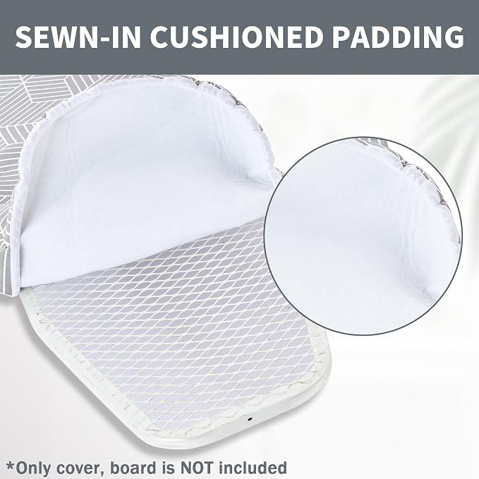 Seiritex Over The Door Ironing Board Cover 14 x 42 inch, Thick Padding and Heat - Image 3