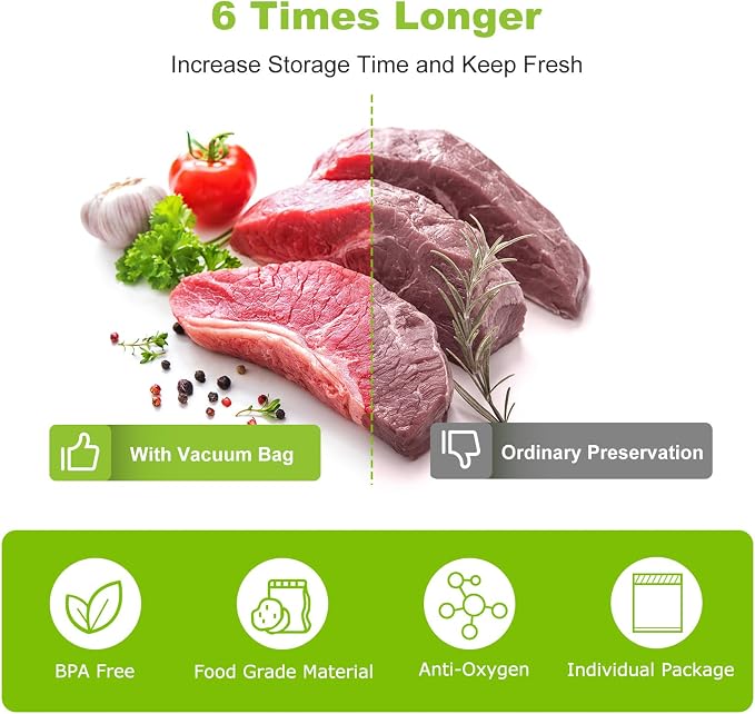 Bonsenkitchen Vacuum Sealer Bags, Bpa Free, Heavy Duty, Commercial Grade - Image 3