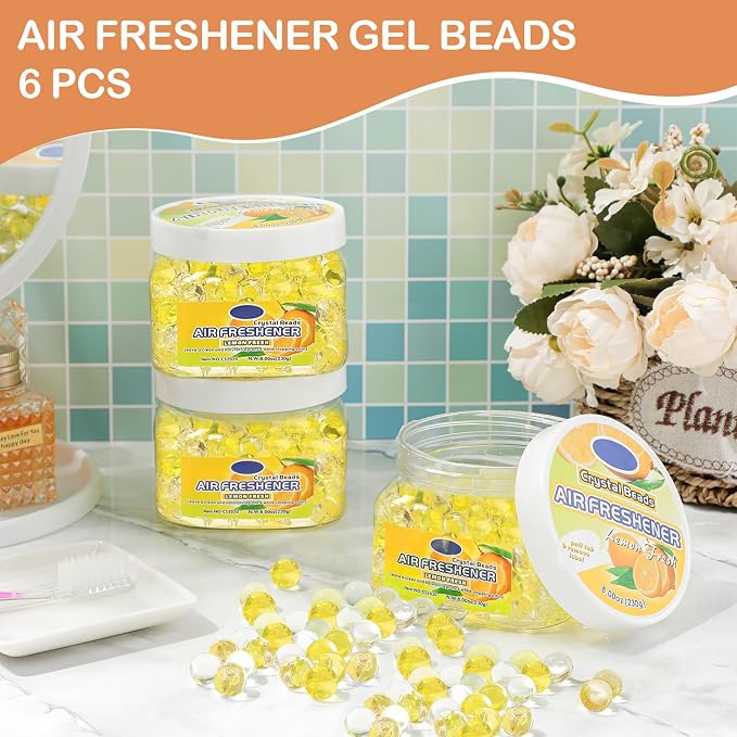 6 Pcs Air Freshener Gel Beads Bulk Odor Eliminator Beads Odor Removing Gel - Image 3