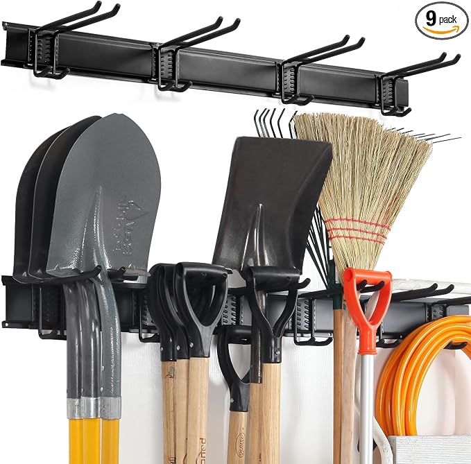 Wall Mount Tool Storage Rack, Heavy Duty Garage Storage Tool Organizer by Aking+Ace