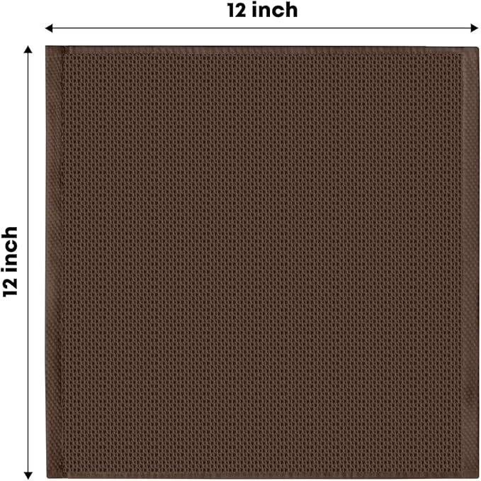 Artoid Mode 100% Cotton Dark Coffee Waffle Weave Kitchen Dish Cloths, 12x12 - Image 6