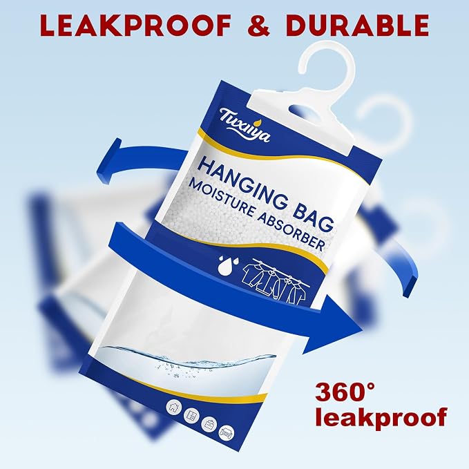 20 Pack Moisture Absorbers Packets, Hanging Closet Dehumidifier Bags, Humidity - Image 4