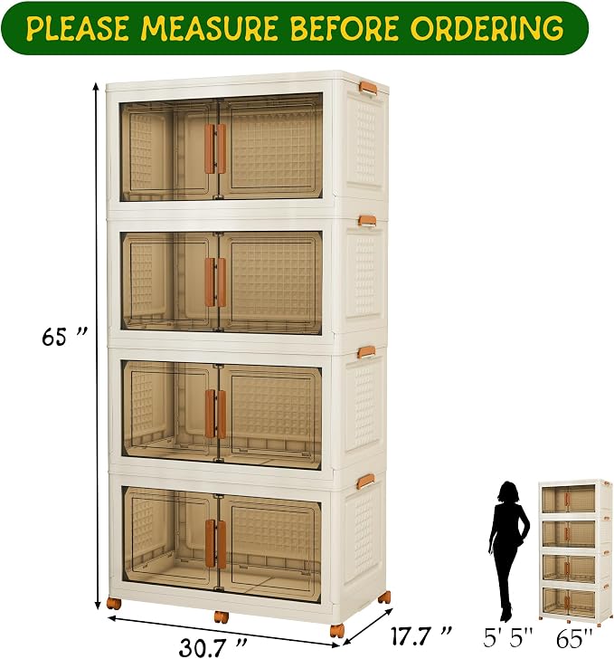 4 Tier Extra Large Stackable Storage Bins - Image 4
