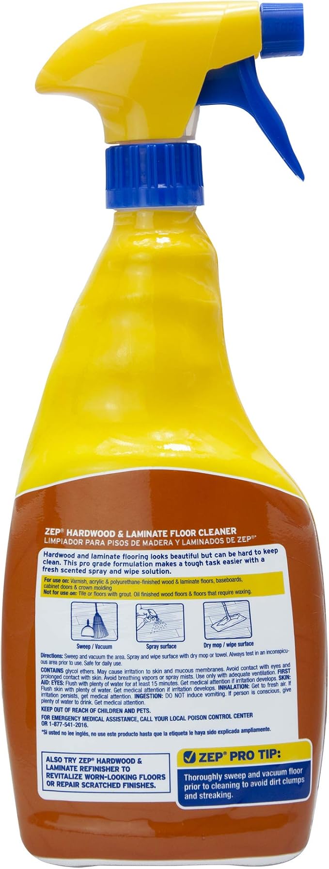 Zep Hardwood and Laminate Floor Cleaner - 32 Oz - ZUHLF324 - Cleans Spots - Image 3
