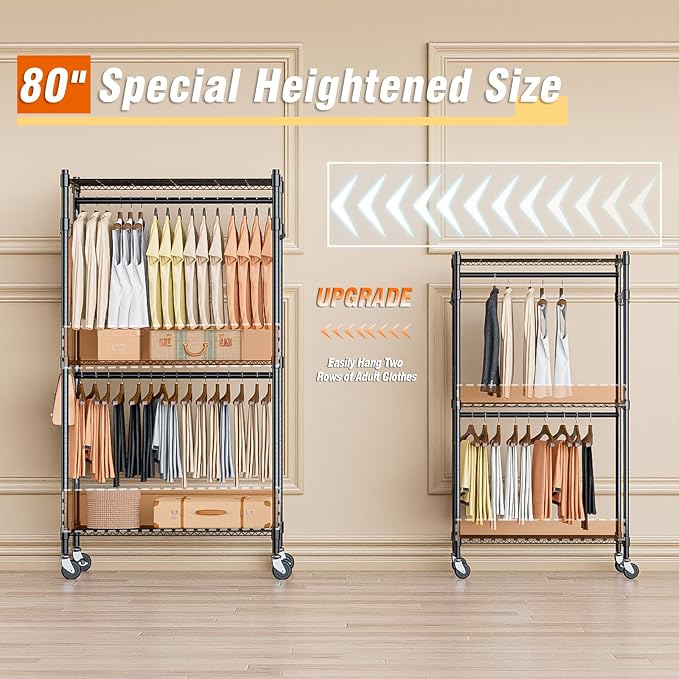 Homdox Heavy Duty Clothing Rack - Image 2