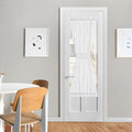 NICETOWN White Sheer Curtains for French Front Door, Short Curtains for Small by NICETOWN