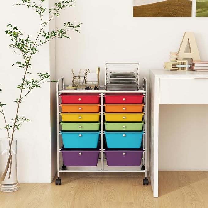 GOFLAME 12-Drawer Rolling Storage Cart, Mobile Utility Cart - Image 9