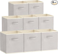 Lifewit 11 Inch Cube Storage Bins, 8 Packs Storage Cubes Foldable Decorative by Lifewit