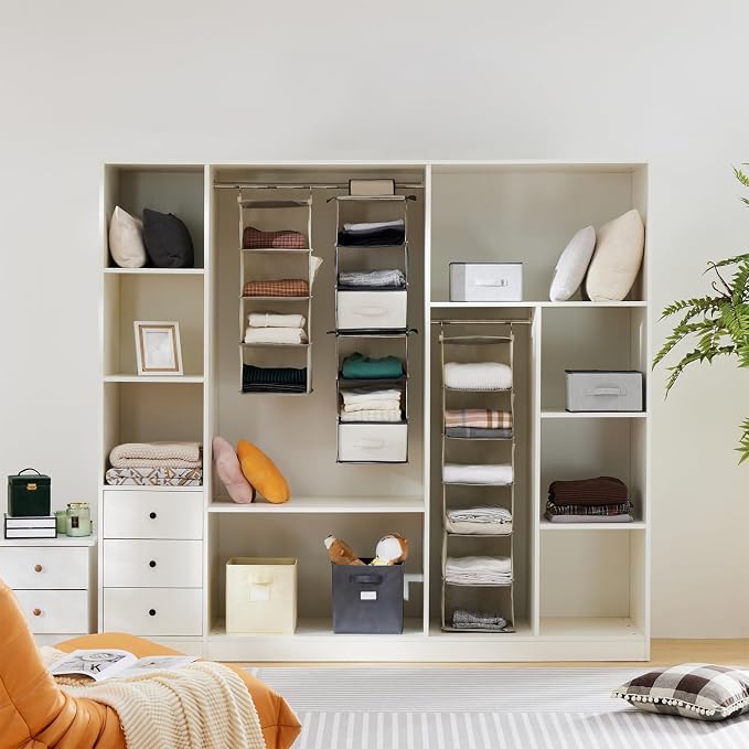 YOUDENOVA Hanging Closet Organizer, 5-Shelf Closet Hanging Storage Shelves - Image 2