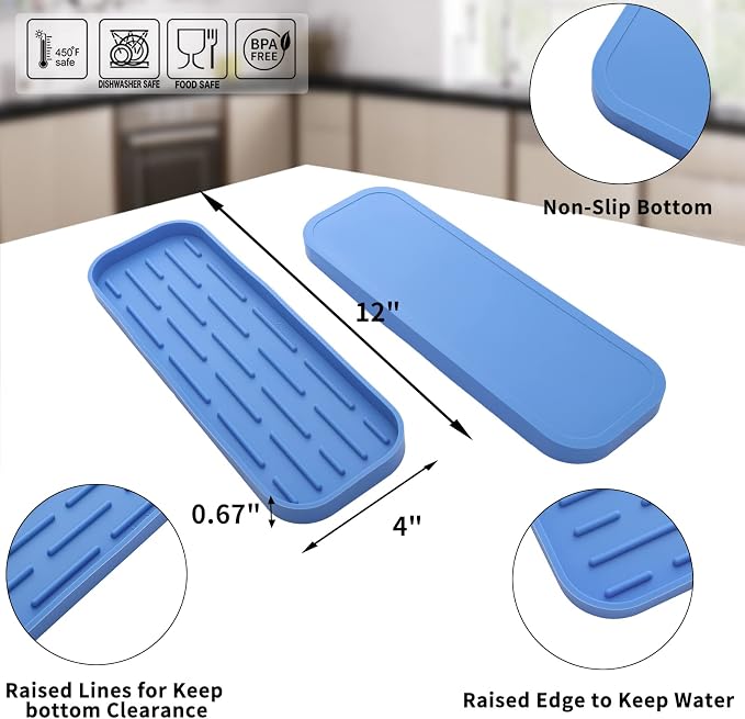 Silicone Kitchen Sink Organizer Tray - Image 2