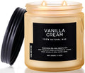 M&SENSE Vanilla Soy Candles, Medium 2 Wick 11.6oz 70 Hours Burning Time by MSENSE