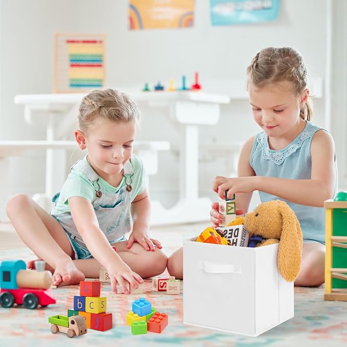 Stero Fabric Storage Bins 6 Pack Fun Colored Durable Storage Cubes - Image 5