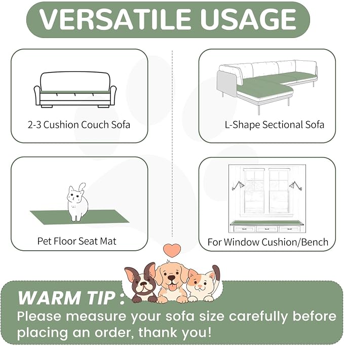 OTOB Couch Cover for Dogs Washable, Non Slip Funny Pet Couch Covers Sofa - Image 7