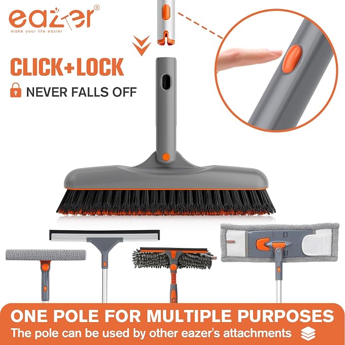 Eazer 53‘’ Grout Brush with Long Handle, 180°Rotation Tile Grout Cleaning Tool - Image 6