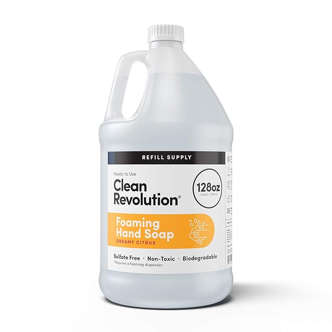 Clean Revolution Foaming Hand Soap Refill Supply Container, Ready to Use Formula by CleanRevolution
