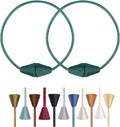 2 PCS Magnetic Curtain Tiebacks, European Style Convenient Drape Tie Backs by YUNTUOO