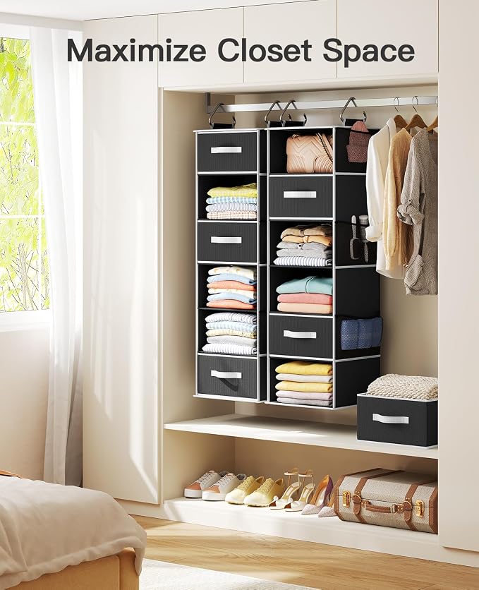 Pipishell Hanging Closet Organizer 6-Shelf, Hanging Shelves - Image 7
