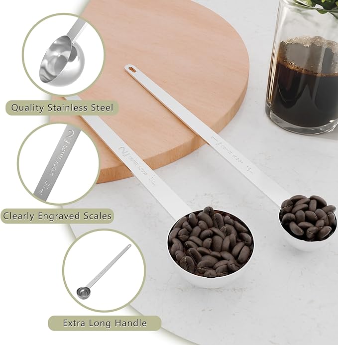 2PCS 1 Tablespoon Coffee Scoop, One tbsp Stainless Steel Scooper - Image 3
