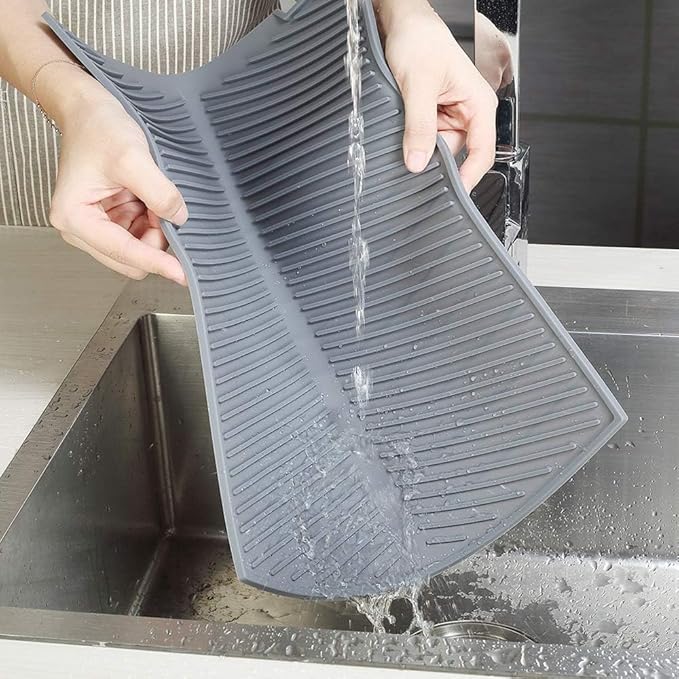 Silicone Dish Draining Mat, Eco Friendly Dish Drying Mat Kitchen Counter - Image 5