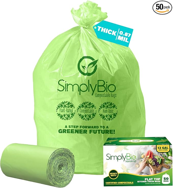 Simply Bio 13 Gallon Compostable Trash Bags Liners by SimplyBio