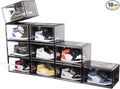 KDOR Shoe Boxes Clear Plastic Stackable 10 Pack Sneaker Storage Boxes by KDOR