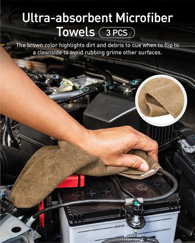 Fantasticlean 9PCS Car Interior Detailing Set, Microfiber Cloth & Applicator - Image 5