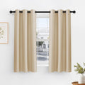 PONY DANCE Blackout Curtains Short, Half Window Curtains Tiers Solid Microfiber by PONYDANCE
