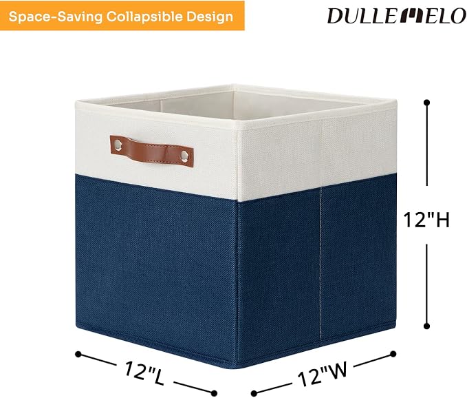 DULLEMELO 12 inch Cube Storage Bins, Gift Baskets Empty - Image 2