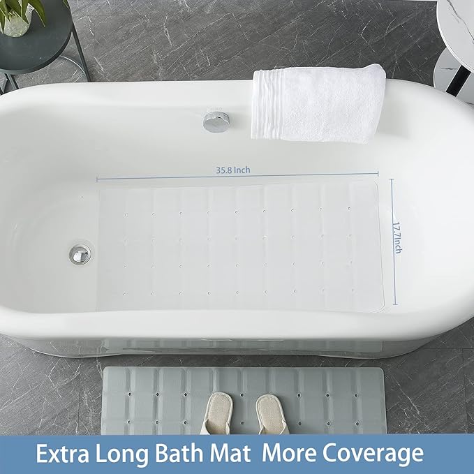 Foldable Silicone Bathtub Mat: Jumbo Size Heavy Duty Safety Bath Mat - Image 2