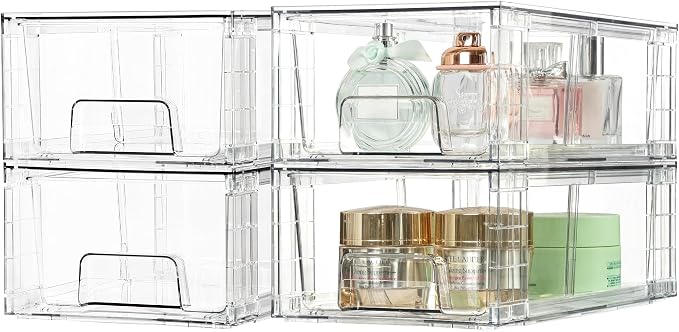 Vtopmart 2 Pack Stackable Storage Drawers, Easily Assemble Containers - Image 8