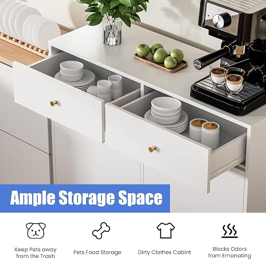 Double Tilt Out Trash Can Cabinet - Image 3