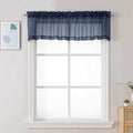 Chyhomenyc Sheer Window Valance Curtains, 42x14 Inches Light Filtering Valances by Chyhomenyc