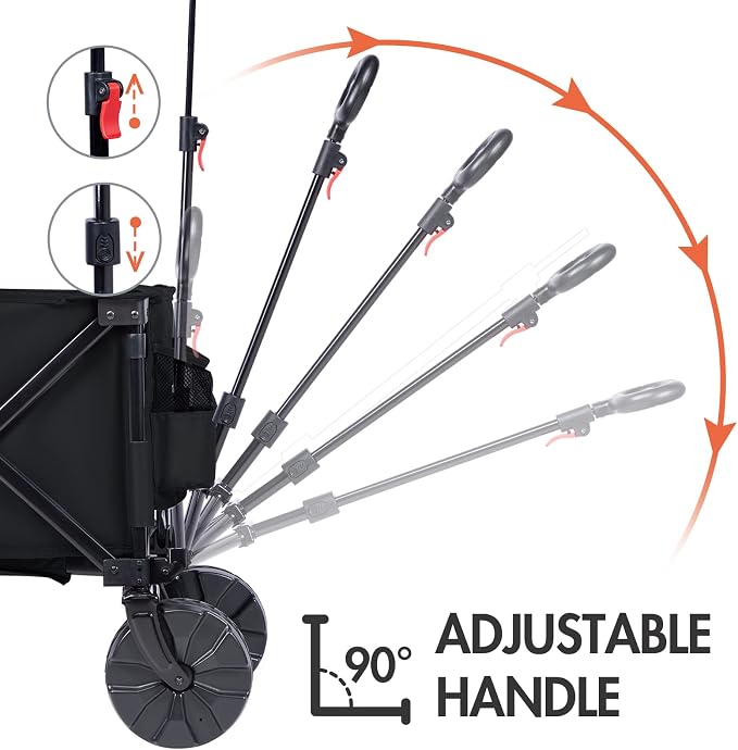 PORTAL Collapsible Folding Utility Beach Wagon Carts Heavy Duty - Image 9