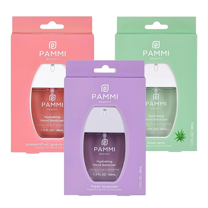 PAMMI Power Mist Hydrating Hand Sanitizer Spray, Portable Travel Size Pocket by PAMMI