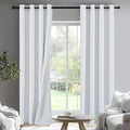 PONY DANCE White Total Blackout Curtains 84 inch Length 2 Panels Set, 100% by PONYDANCE