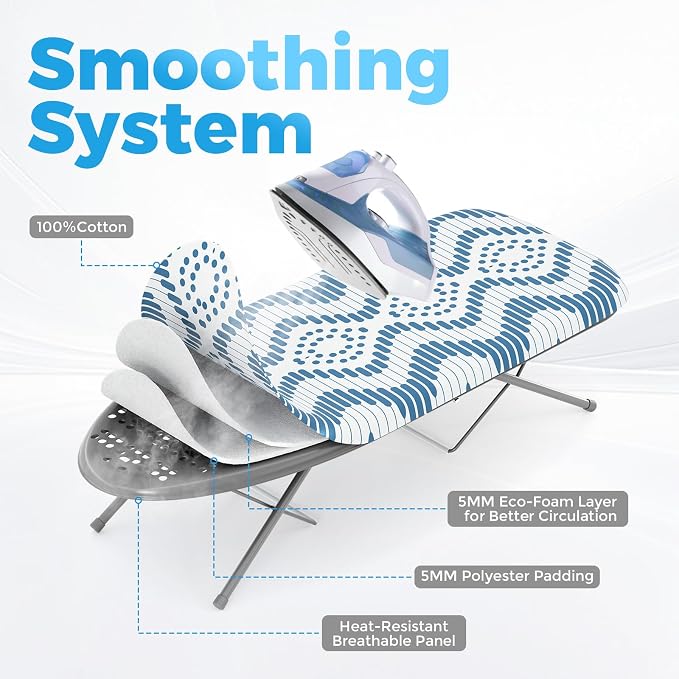 KINGBOARD Tabletop Ironing Board, Small Ironing Boards - Image 6