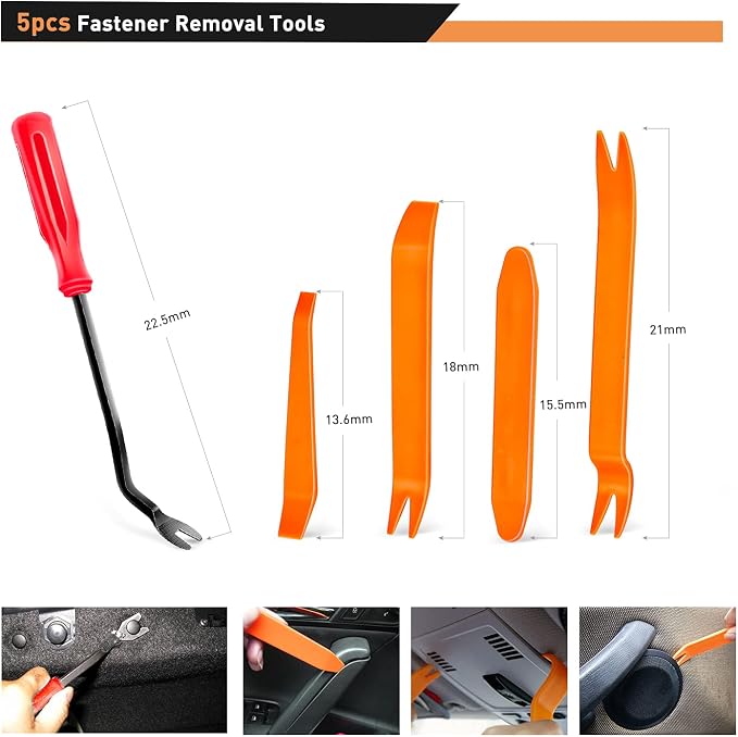GOOACC 380Pcs Car Automotive Plastic, Nylon Push Pin Rivet - Image 4