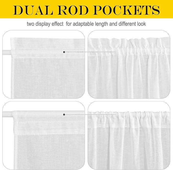 NICETOWN French Door Curtain for Small Window, Side Window Front Curtains - Image 5