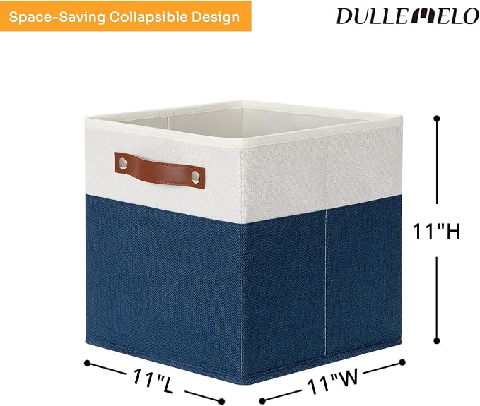 DULLEMELO Fabric Bins for Cube 11x11, Gift Baskets Empty for Boy Girl Mother - Image 3