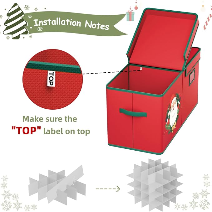 Christmas Ornament Storage Box Christmas Ornament Storage Organizer - Image 4