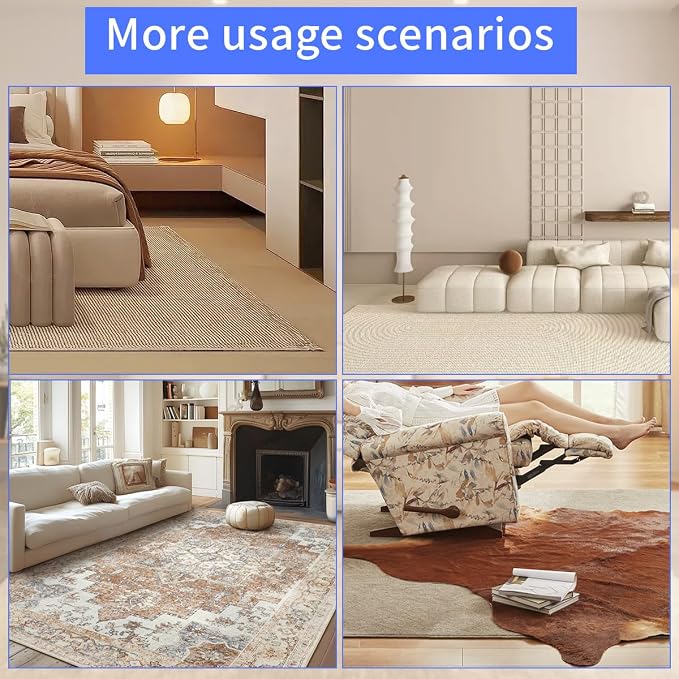 Extra Large Area Rug Pad, 9x12 Ft Cushioned Carpet Pad, Thick Felt Pad - Image 5