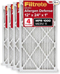 Filtrete 12x24x1 AC Furnace Air Filter, MERV 11, MPR 1000, Micro Allergen by Filtrete