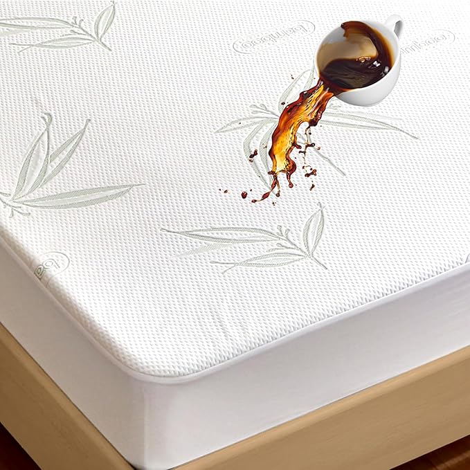 Twin Mattress Protector Waterproof Mattress Pad Washable Bamboo Rayon Mattress by SoftHour