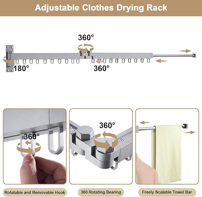 Bakala Clothes Drying Rack, Laundry Drying Rack Foldable, Heavy-Duty Space - Image 3