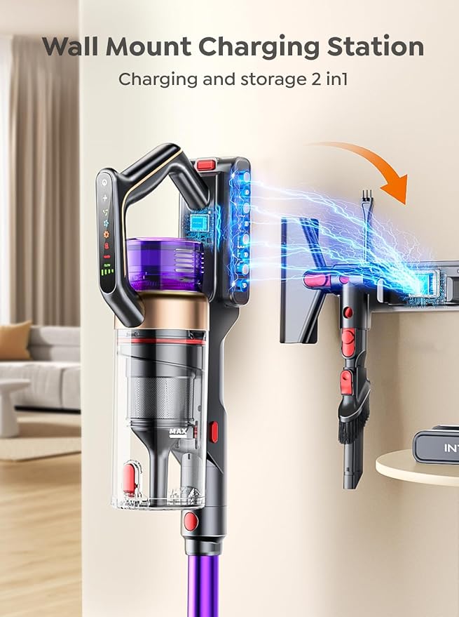 Cordless Vacuum Cleaner, 600W 50KPA 65 Mins Vacuum Cleaners - Image 4