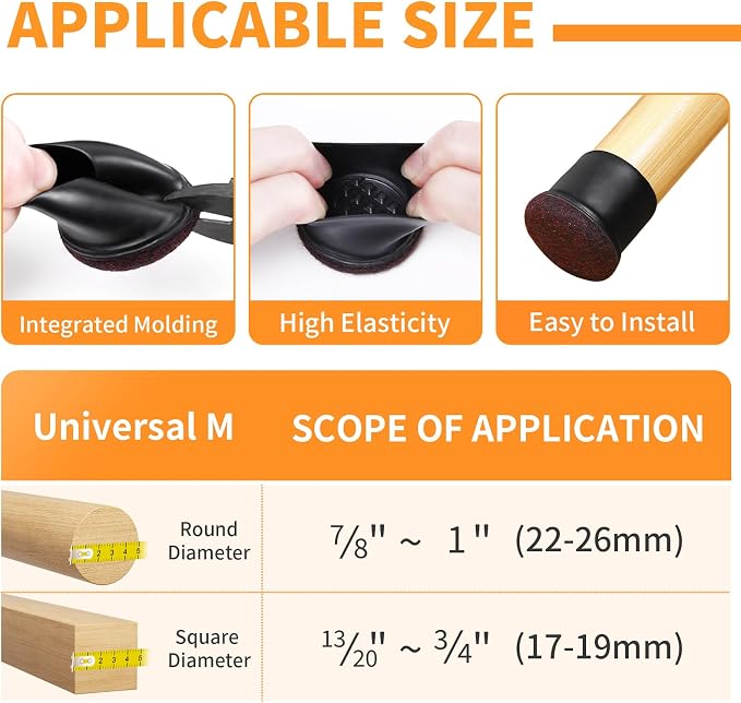 Ezprotekt 24 Pcs Round Silicone Chair Leg Floor Protectors - Image 2