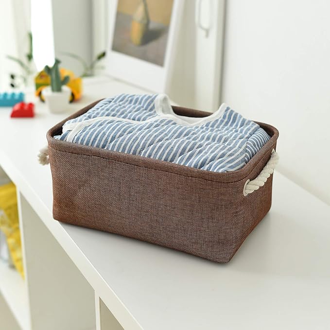 TheWarmHome Small Fabric Canvas Storage Bin - Image 3