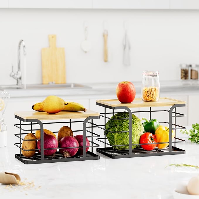 2 Pack Stackable Storage for Kitchen Laundry Pantry Organizers, Trash Bag Holder - Image 5