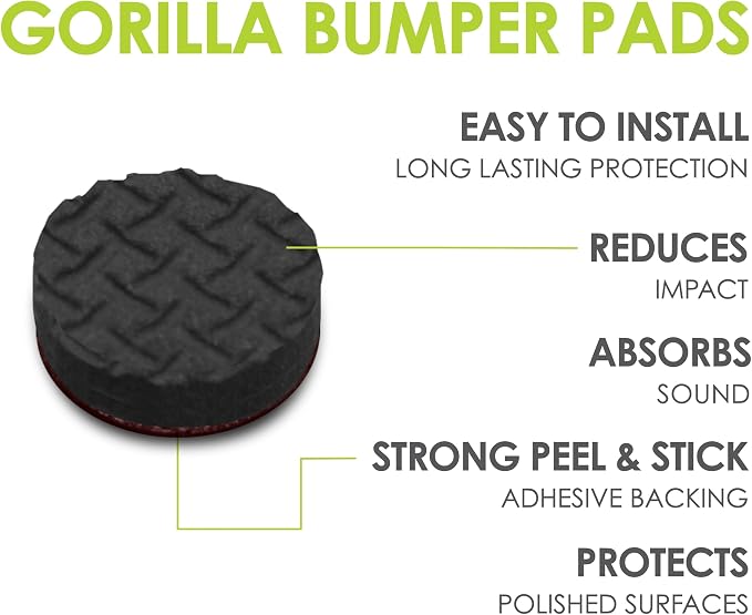 Slipstick GorillaBumperPads Premium Cabinet Door Bumpers 3/8” Round Non Slip - Image 2