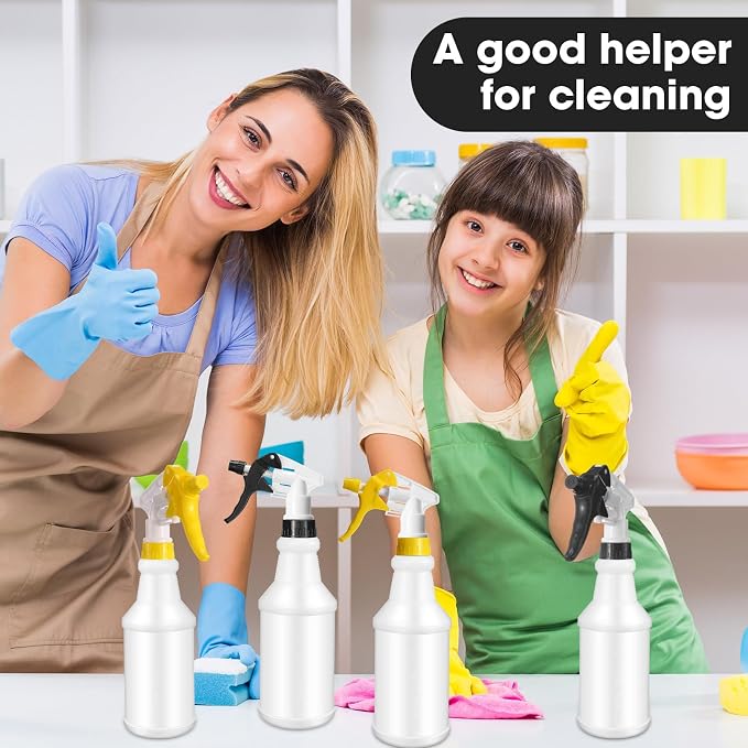 Eccliy 12 Pcs 16 Oz Plastic Spray Bottle, Adjustable Empty Reusable Sprayer - Image 6
